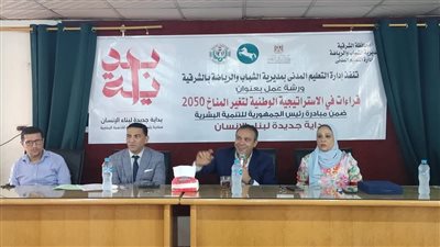 وزارة الشباب تعقد ورشة تدريبية حول الاستراتيجية الوطنية لتغير المناخ 2050