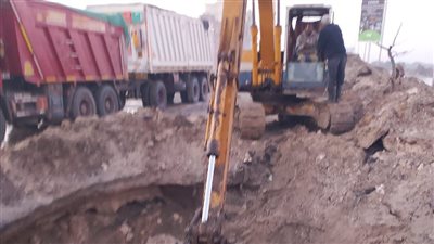  الانتهاء من إصلاح الكسر  لخط  الصرف برافد بلطيم الساحلي