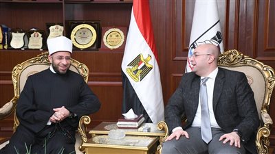 محافظ بني سويف يستقبل وزير الأوقاف بمبنى المحافظة
