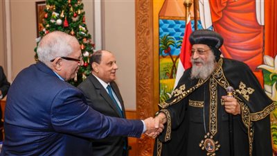 رئيس محكمة استئناف القاهرة يهنئ قداسة البابا تواضروس بعيد الميلاد المجيد