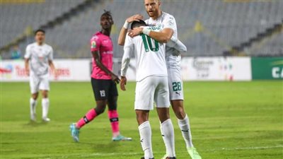 المصري يحرز الهدف الثاني أمام مودرن سبورت في الدوري