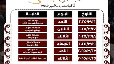 موائد رمضان تجمع طلاب جامعة أسيوط في أجواء من التآخي والمودة