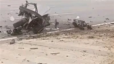 حادث مروع على طريق السويس الصحراوي..مصرع قائد سيارة بعد انشطارها إلى نصفين