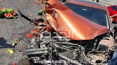 حادث تصادم مروع على طريق الواحات يُسفر عن إصابة 4 أشخاص