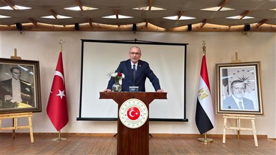 بالصور..السفير شن: نسعى لتنظيم مباريات بين تركيا ومصر .. وأبناء فلسطين لهم الحق فى الحياة والحرية .