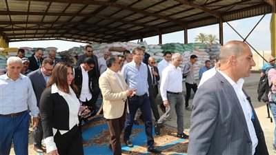 وزير الزراعة ومحافظ الشرقية ورئيس البنك الزراعي يتابعون أعمال تسليم القمح في شون البنك بالشرقية