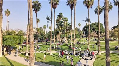 أجواء من البهجة.. حديقة الأزهر تشهد إقبالًا كثيفًا في ثاني أيام العيد