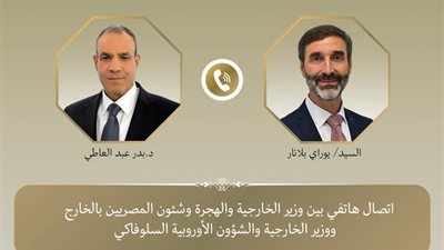 وزير الخارجية يتلقى اتصالًا من نظيره السلوفاكي لبحث الأوضاع الإقليمية وتعزيز العلاقات