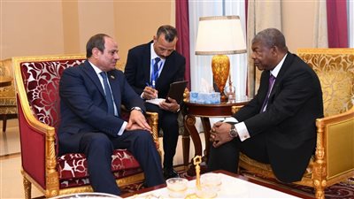 السيسي يشيد بالدور الأنجولي في الاتحاد الأفريقي ويبحث آفاق التعاون الثنائي