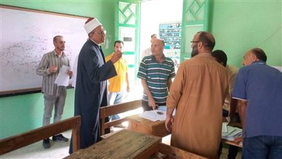 بدءالعمل بمركز تصحيح مواد الدور الثاني للشهادة الإعدادية الأزهرية بكفرالشيخ