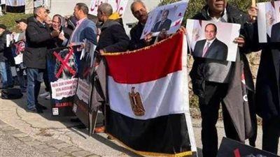 مظاهرة للمصريين في النمسا تأييدا للقيادة السياسية والتضامن مع الشعب الفلسطيني