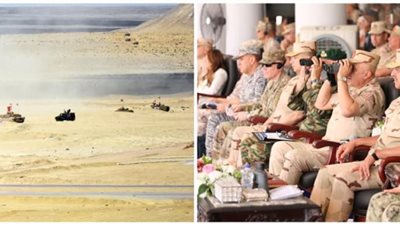 وزير الدفاع يشهد تنفيذ المرحلة الرئيسية للتدريب المصري الأمريكي 