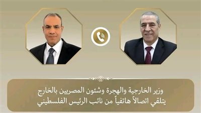 وزير الخارجية يتلقى اتصالًا هاتفيًا من نائب الرئيس الفلسطيني