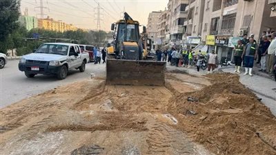 محافظة الجيزة: انتهاء أعمال إصلاح كسر بخط مياه قطر 800 مم بمنطقة الضغط