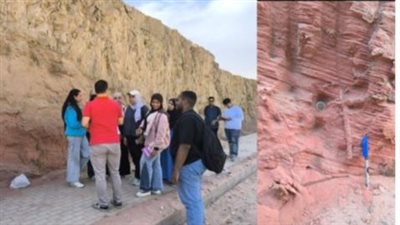 أول رحلة جيولوجية لطلاب علوم بجامعة القاهرة الأهلية لاستكشاف التربة والصخور