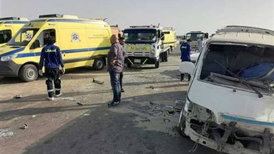 إصابة 5 أشخاص في تصادم 13 سيارة بطريق الإسكندرية الصحراوي